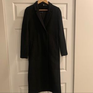 Fitted Long Black Coat